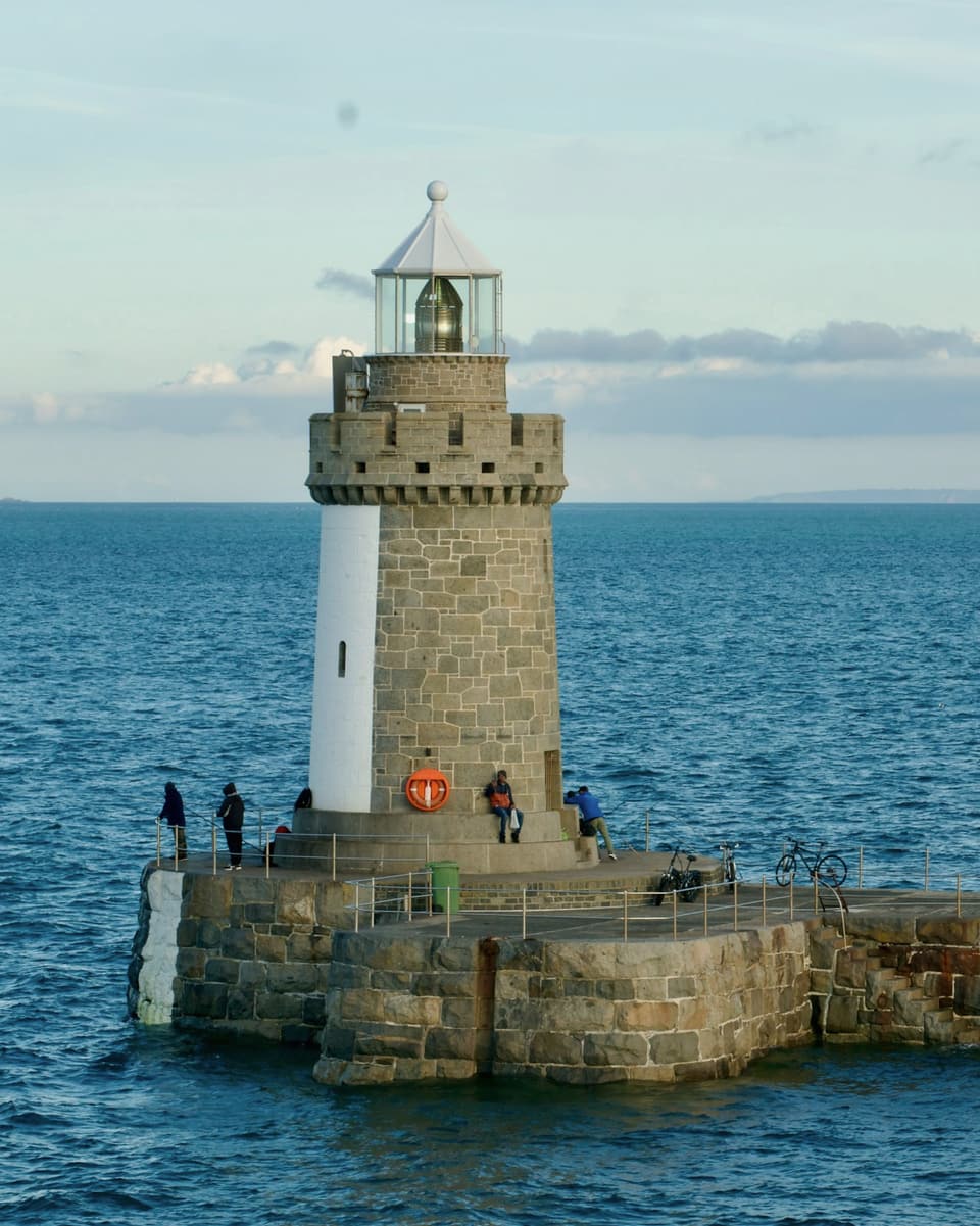 The Castle Breakwater lighthouse at the harbour mouth